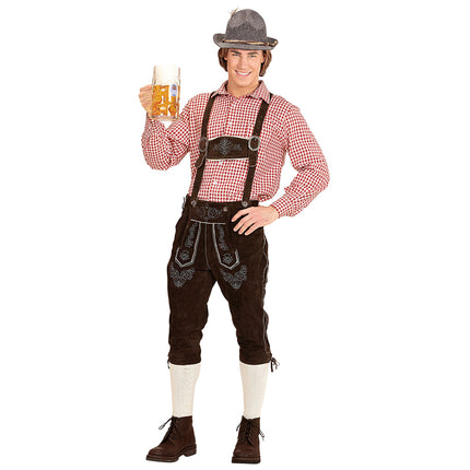 Oktoberfest Hemd Rot Weiß Männer