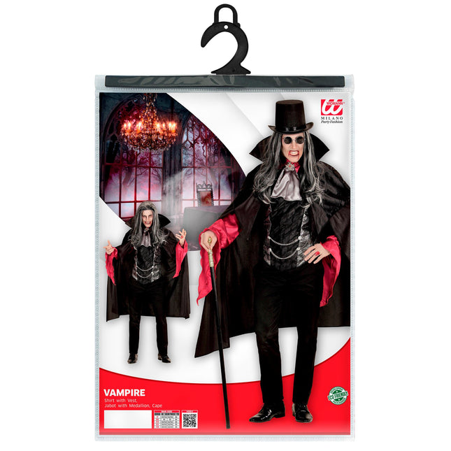 Halloween Kostüm Schwarzer Vampir für Männer