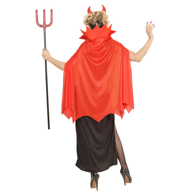 Halloween Kleid Rot Schwarz Ladies Devil