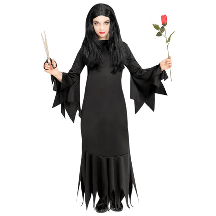 Halloween Kleid Schwarzes Mädchen Mortisia