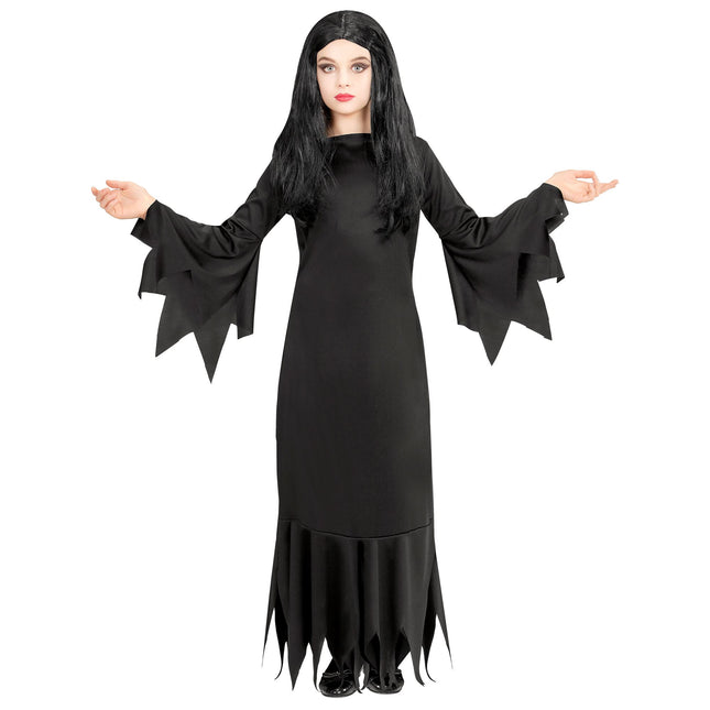 Halloween Kleid Schwarzes Mädchen Mortisia