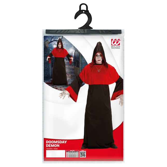 Halloween Kostüm Schwarz Rot Herren Dämon