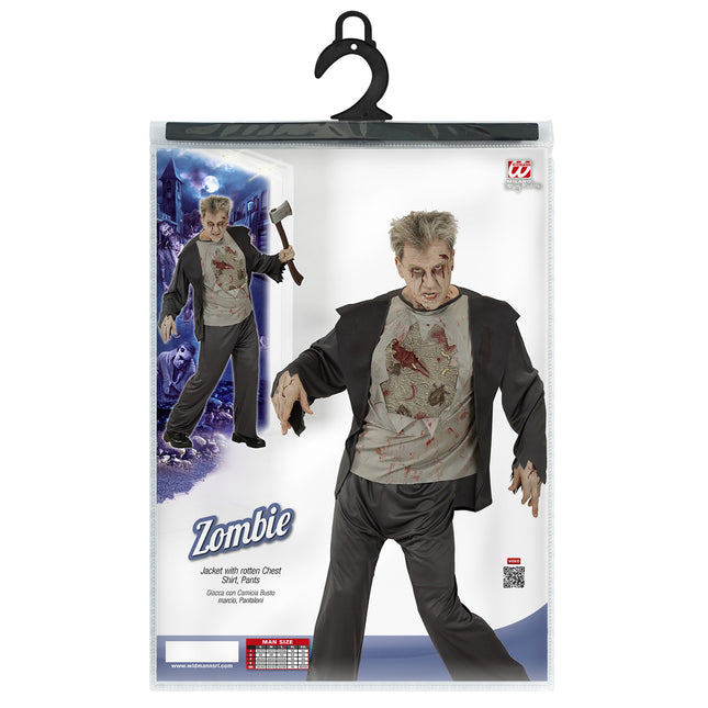 Halloween Kostüm Schwarz Herren Zombie