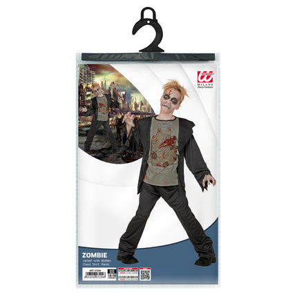 Halloween Kostüm Schwarz Kind Zombie