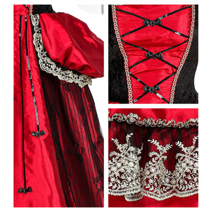 Halloween Kleid Damen Vampir 3 Stück