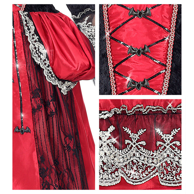 Halloween Kleid Mädchen Vampir 3 Stück