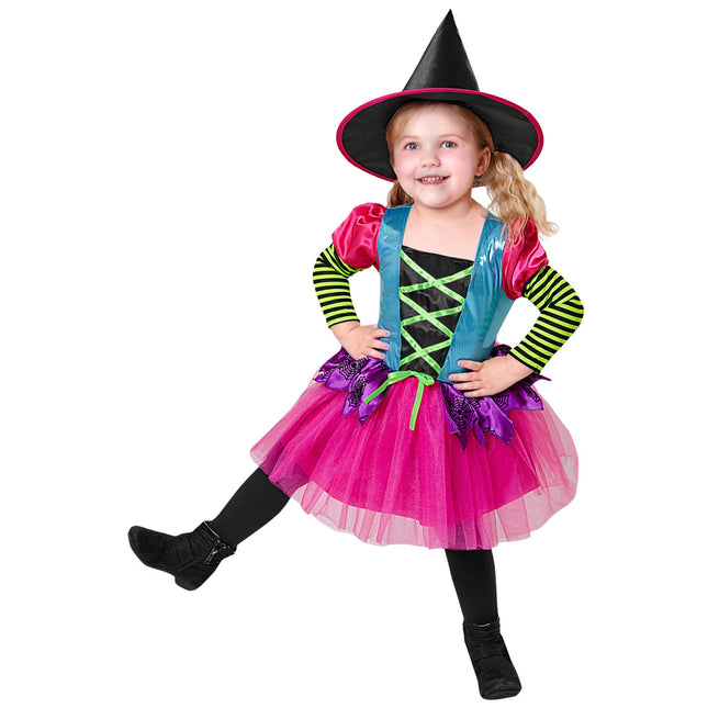 Halloween Kleid Mädchen Hexe 2 Stück