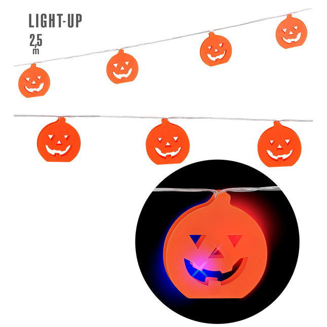 Halloween Girlande Kürbis 2,5m