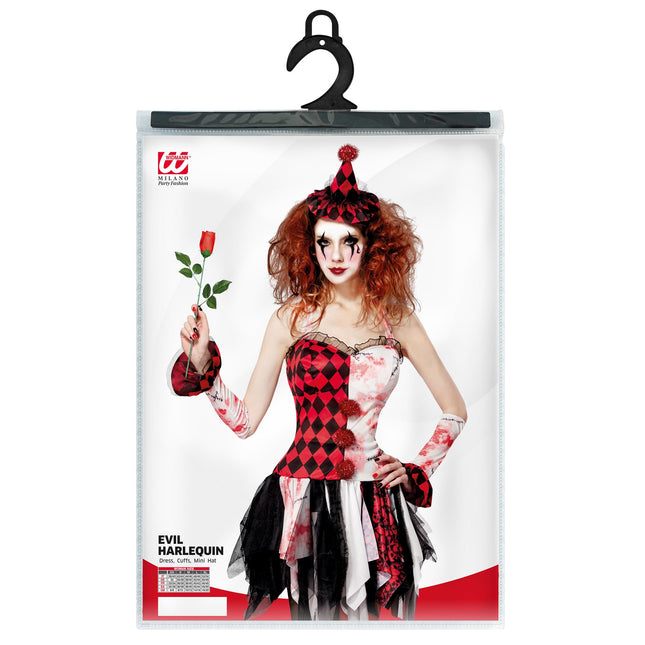 Halloween Kleid Damen Harlekin