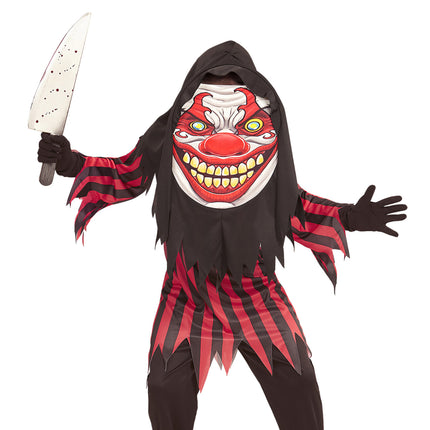 Halloween Kostüm Rot Schwarz Kind Clown