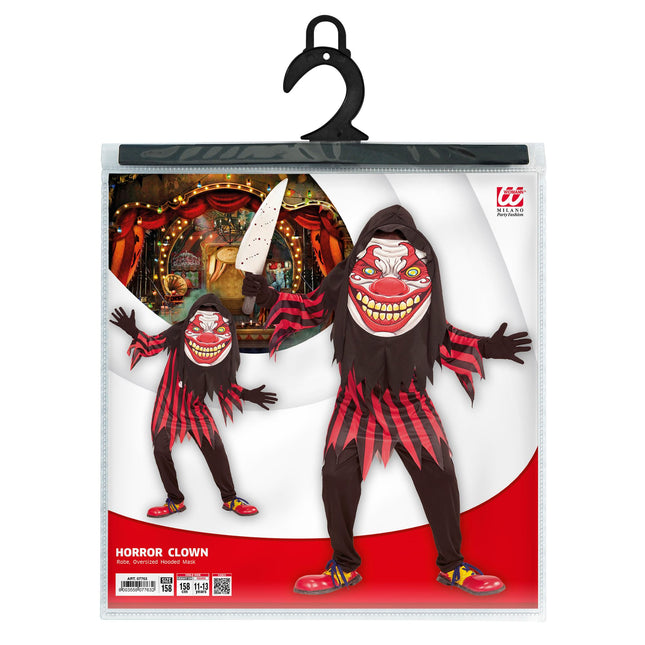Halloween Kostüm Rot Schwarz Kind Clown