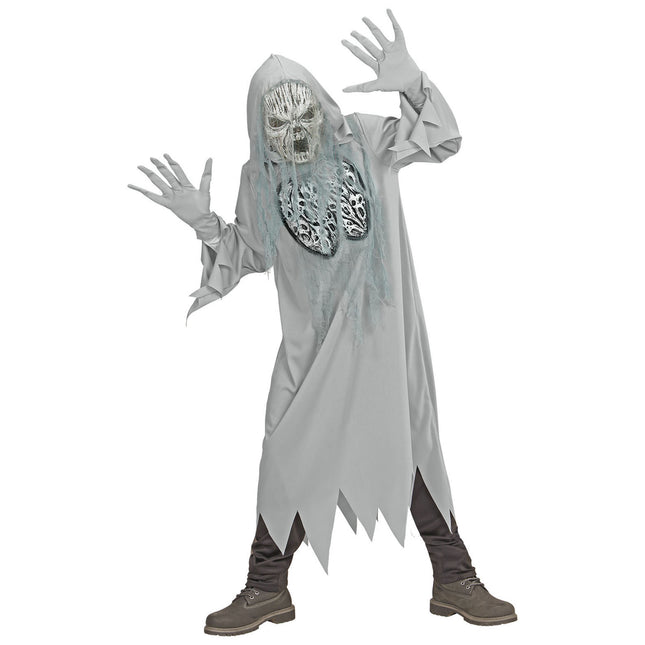 Halloween Kostüm Grau Kind Geist