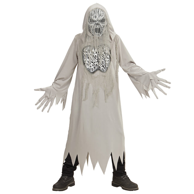 Halloween Kostüm Grau Kind Geist