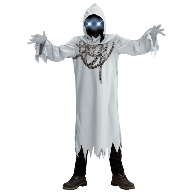 Halloween Kostüm Grau Kind Geist