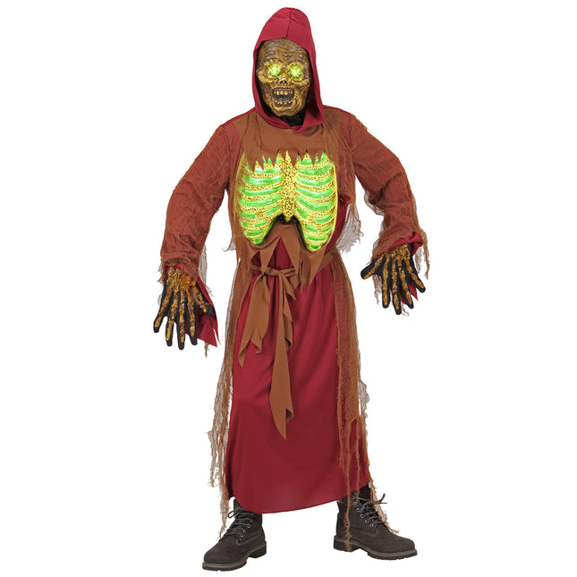 Halloween Kostüm Grün Kind Zombie Skelett