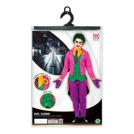 Halloween Kostüm Rosa Joker für Männer
