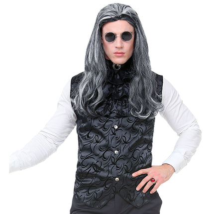 Halloween Weste Schwarz Gothic