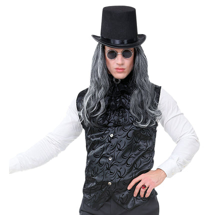 Halloween Weste Schwarz Gothic