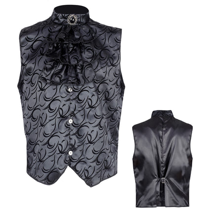 Halloween Weste Schwarz Gothic