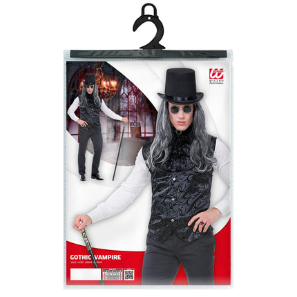 Halloween Weste Schwarz Gothic