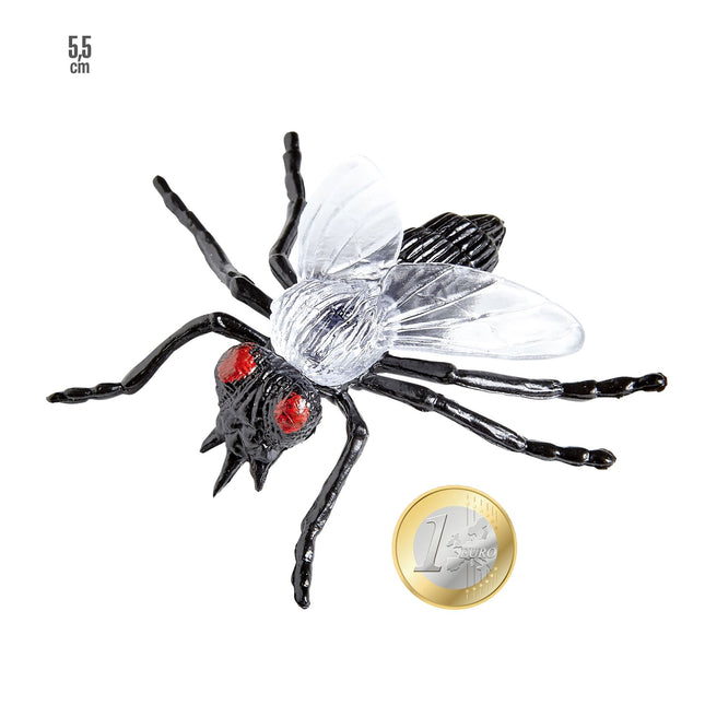 Halloween Fake Fliegen 5,5cm 6Stk