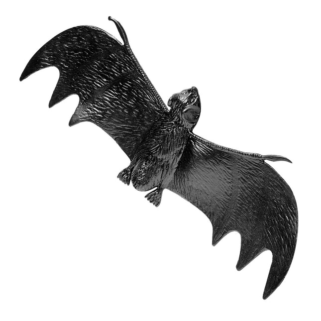 Schwarze Fledermausattrappe 13,5cm 6 Stk