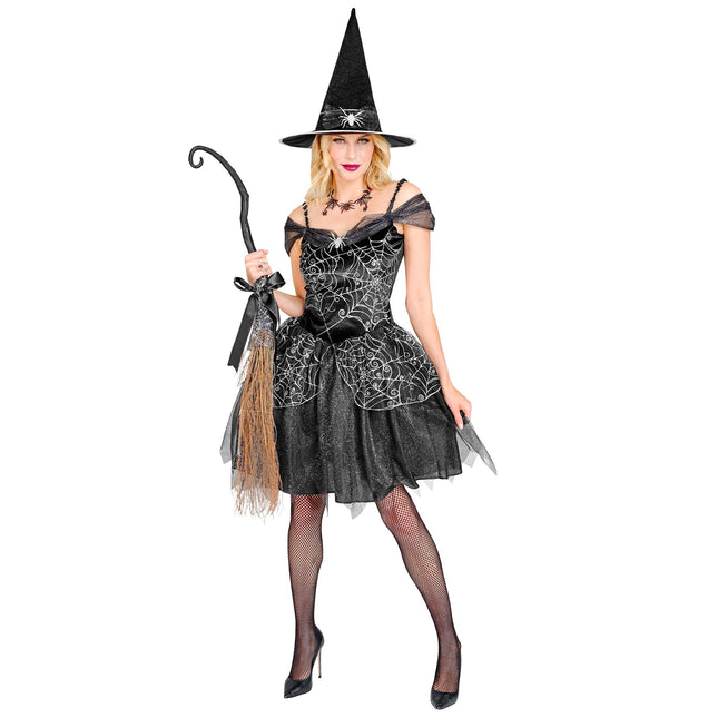 Halloween Kostüm Schwarz Damen Hexe 2 Stück