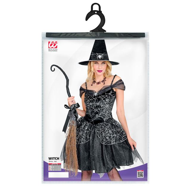 Halloween Kostüm Schwarz Damen Hexe 2 Stück