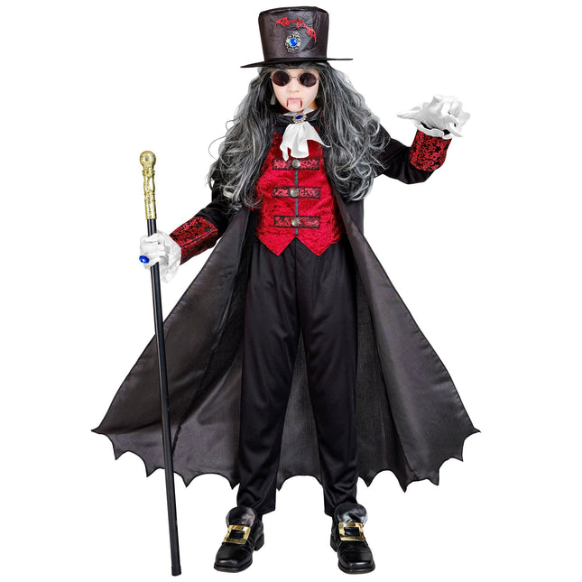 Halloween Kostüm Rot Schwarz Kind Vampir