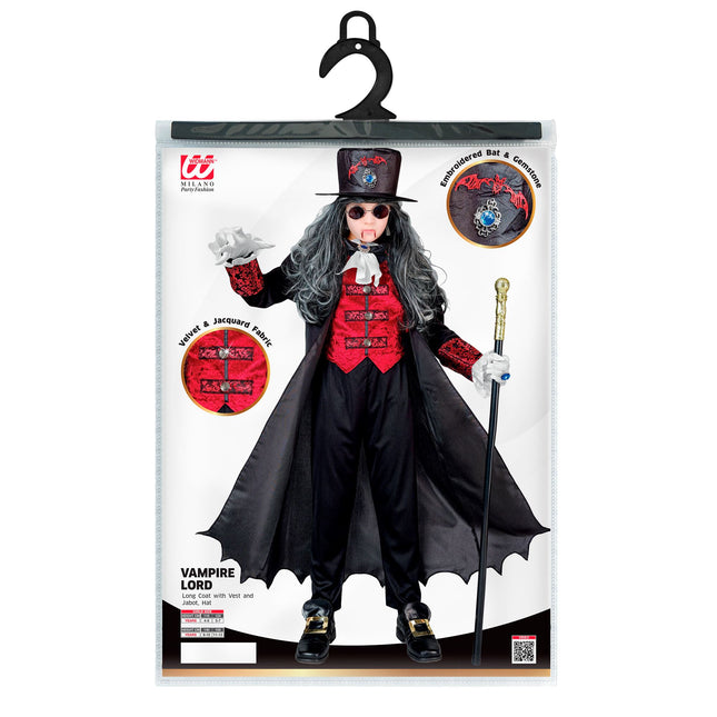 Halloween Kostüm Rot Schwarz Kind Vampir