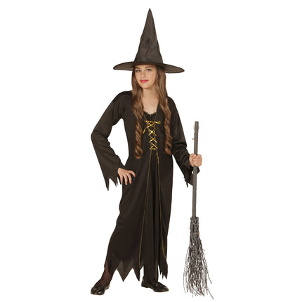Halloween Kostüm Braun Kind Hexe