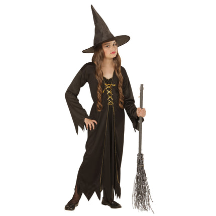 Halloween Kostüm Braun Kind Hexe