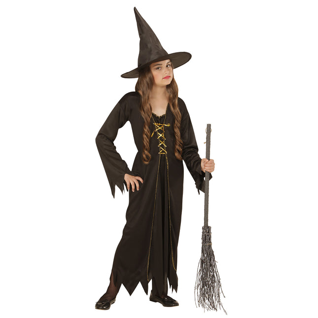Halloween Kostüm Braun Kind Hexe