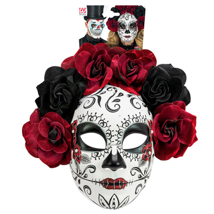 Dia De Los Muertos Maske mit Rosen