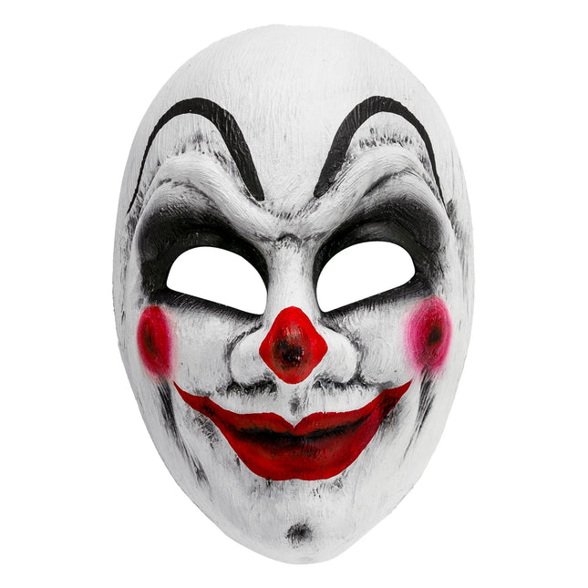 Halloween Maske Weiß Rot Clown