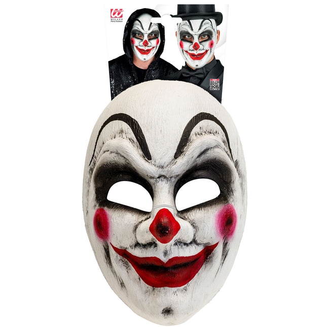 Halloween Maske Weiß Rot Clown