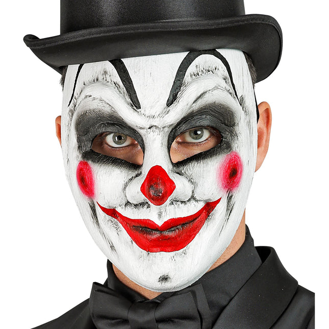 Halloween Maske Weiß Rot Clown
