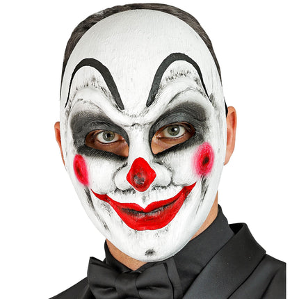 Halloween Maske Weiß Rot Clown