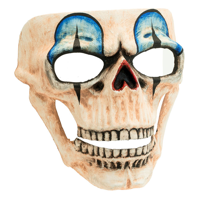 Halloween Maske Blauer Totenkopf