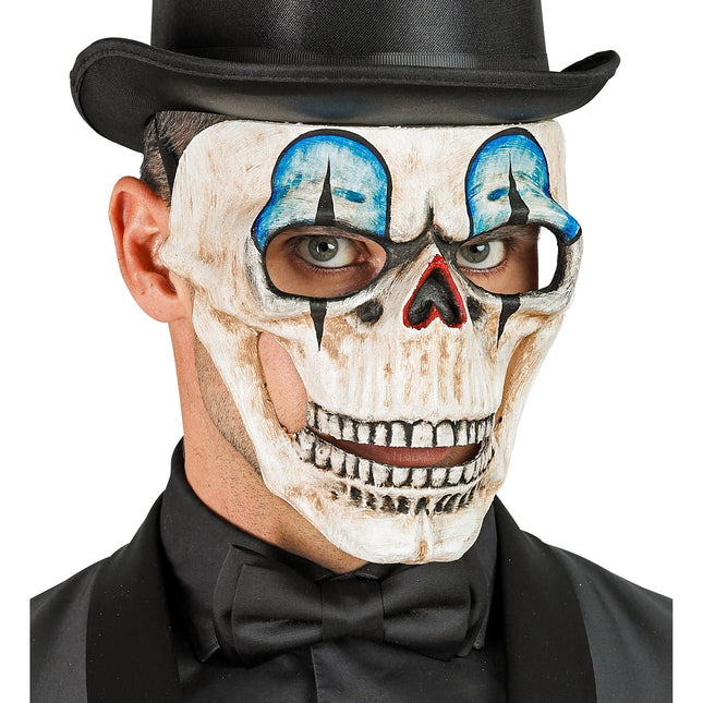 Halloween Maske Blauer Totenkopf