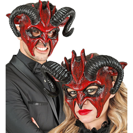 Halloween Maske Schwarzer Teufel