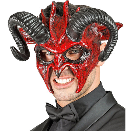 Halloween Maske Schwarzer Teufel