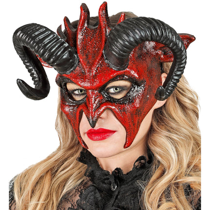 Halloween Maske Schwarzer Teufel