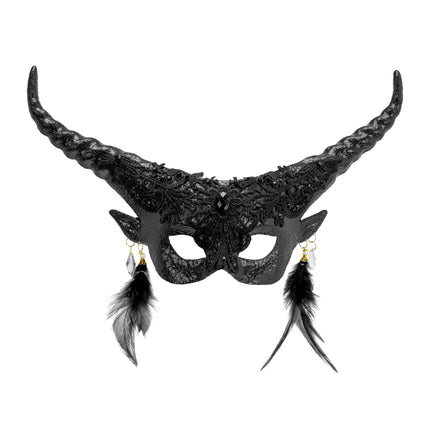 Halloween Augenmaske Schwarzer Teufel