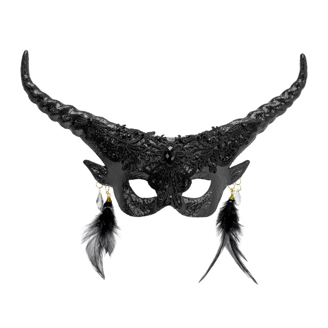 Halloween Augenmaske Schwarzer Teufel