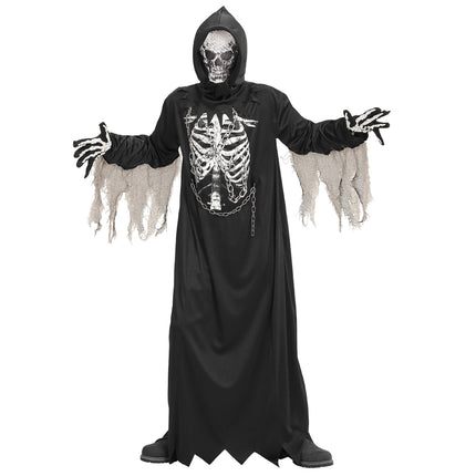 Halloween Kostüm Kind Sensenmann Skelett