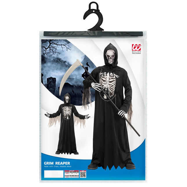 Halloween Kostüm Kind Sensenmann Skelett
