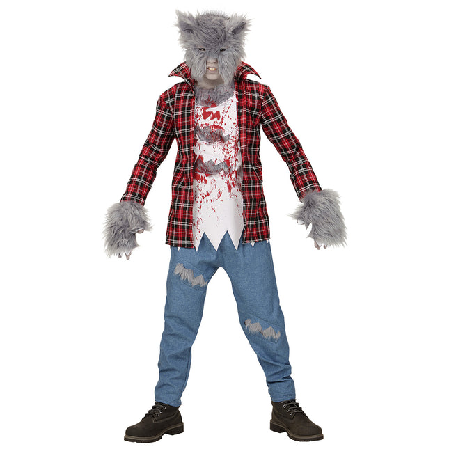 Halloween Kostüm Rot Blau Kind Werwolf