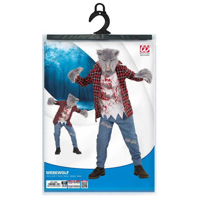 Halloween Kostüm Rot Blau Kind Werwolf