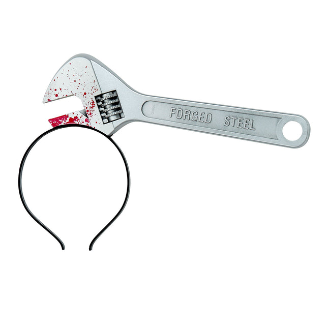 Halloween Haarband Schraubenschlüssel mit Blut